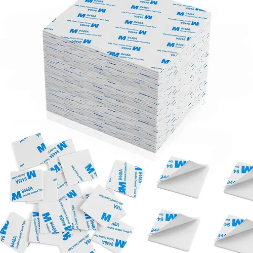 500 unidades de cinta de espuma de doble cara, almohadillas adhesivas cuadradas superadhesivas de doble cara para manualidades, cinta de montaje