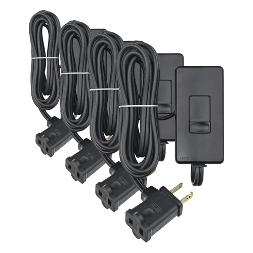 Miniatura 10 de Leviton Regulador de luz enchufable de mesa para bombillas LED regulables, halógenas e incandescentes, TBL03-10E, negro