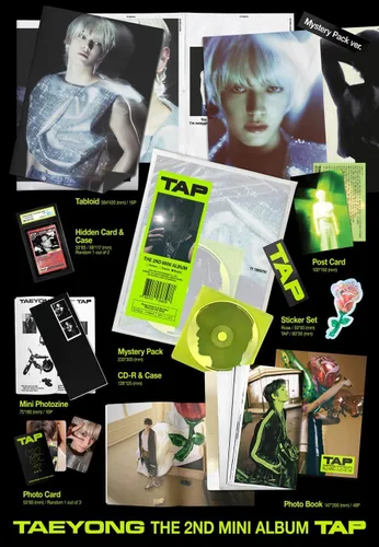 Miniatura 5 de DREAMUS NCT Taeyong TAP 2º contenido del mini álbum+tarjeta fotográfica+seguimiento sellado TAE Yong (3 versiones Set (SMini no incluido))