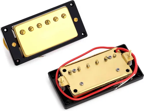 Miniatura 5 de Humbucker Pastillas de doble bobina de cuello y puente compatibles con guitarra eléctrica estilo LP para piezas de guitarra, juego de 2 piezas