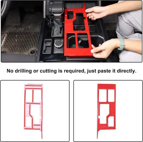 Miniatura 4 de Aunginsy Cubierta de panel de palanca de cambios de control central compatible con Toyota Tundra/Sequoia 2022-2026, consola de palanca de cambios