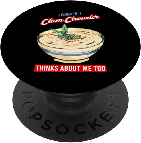 Seafood Soup Clam New England Clam Chowder PopSockets Swappable PopGrip