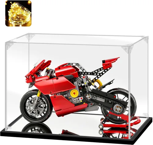 Miniatura 22 de Vitrina acrílica para coleccionables, caja de exhibición para ensamblar para Lego 75300 75304 75349, modelo de casco, caja acrílica transparente