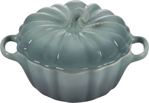 Le Creuset Gres Figural Calabaza Petite Cocotte, 12 oz., Sal Marina Sea Salt