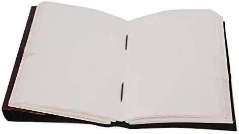 Miniatura 4 de Montexoo - Diario grande vintage de 8 pulgadas con encuadernado de cuero y cerradura para hombres y mujeres, diario de viaje