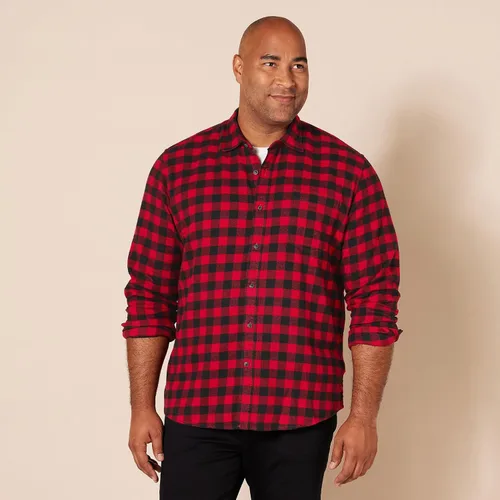 Miniatura 6 de Tienda Essentials Camisa de franela de manga larga para hombre (disponible en tallas grandes y altas)