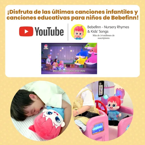 Miniatura 6 de Pinkfong Bebefinn Juguete de Peluche - 12" (30cm) Muñeco de Peluche Peluche Suave y Tierno para Niños Pequeños Juguete Bebefinn Perfecto
