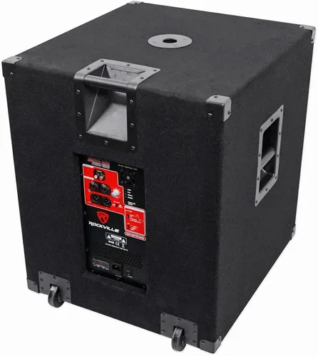 Miniatura 4 de Rockville RBG18S subwoofer PA de 18 pulgadas, 2000 W pico/500 W RMS, alimentación activa, DSP y limitador, crossover ajustable, madera de birch de 7