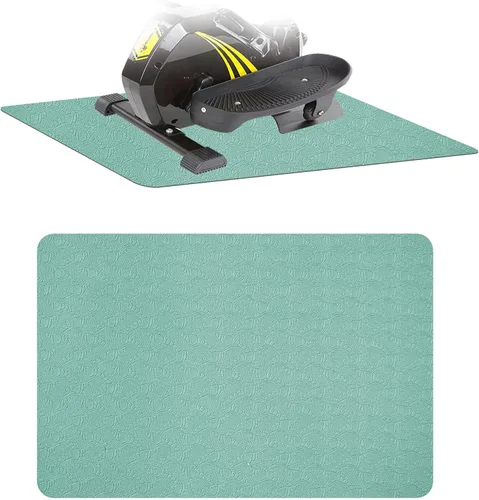 Miniatura 8 de Alfombrilla de entrenamiento antideslizante para elípticas debajo del escritorio, más gruesa y silenciosa, 23.6 x 17.7 x 0.2 pulgadas, adecuada