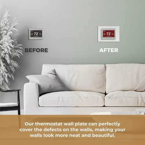 Miniatura 4 de ANTOBLE THP2400A1027W - Placa trasera de placa de pared para termostato, color blanco, compatible con termostato Honeywell