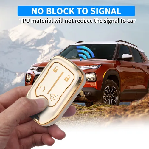 Miniatura 4 de QBUC Funda para llavero Chevy, funda para llavero para Chevy Suburban Tahoe, GMC, Sierra, Acadia, Terrain, Silverado, protector de llavero para 1500