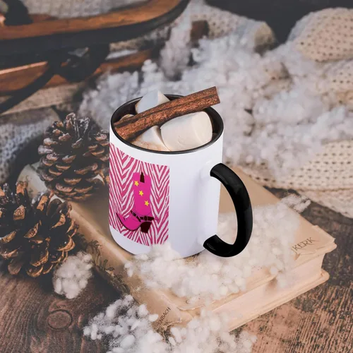 Miniatura 5 de 3dRose Taza de café, tamaño - 15oz - Imagen de la bota de vaquero rosa femenina en la vida campestre Chevron rosa - divertido regalo de taza de café