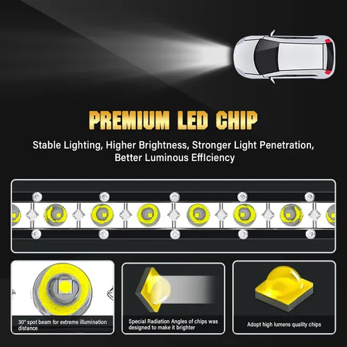 Miniatura 3 de Willpower 2 unids 5 pulgadas 15 W sola fila LED barra de luz Spot Beam Slim Off Road Luz niebla lámpara de trabajo luces de conducción para 4X4