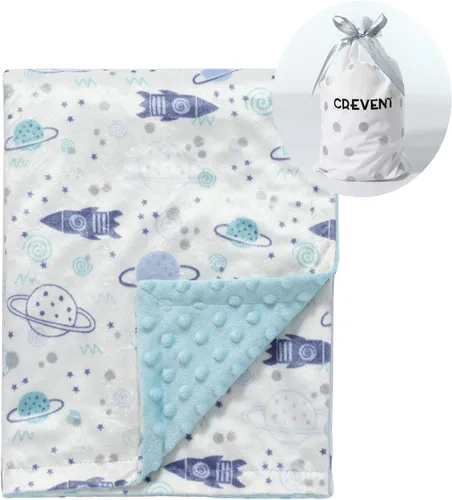 Miniatura 13 de CREVENT Manta de bebé de minky para niñas y niños, manta suave de felpa para recién nacidos - 30 x 40 pulgadas (Animal)