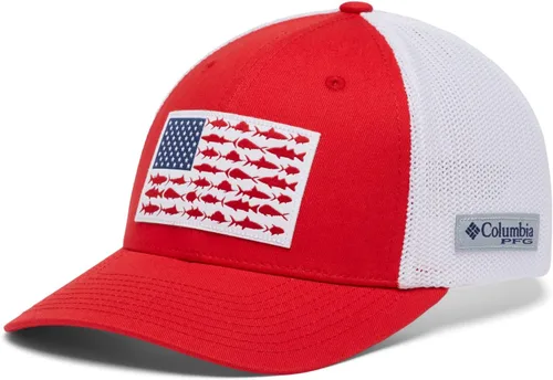 Miniatura 982 de Columbia - Gorra de malla con bandera con árboles unisex para adultos, corona alta