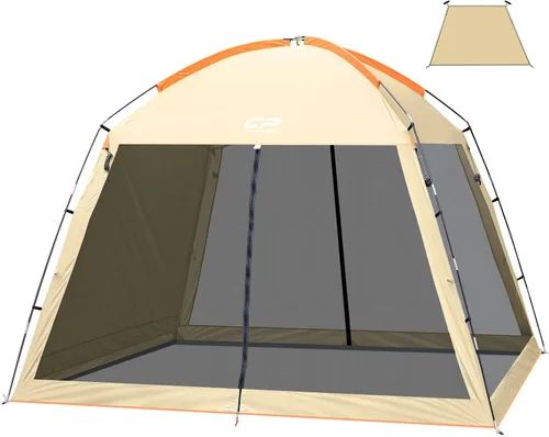 Miniatura 8 de CAMPROS CP Tienda de campaña de casa con pantalla de 10 x 10 pies, toldo con malla de pantalla de malla para patios, actividades de camping al aire