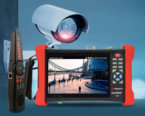 Miniatura 4 de Triplett 8174 CamView 7 Probador de cámara de seguridad y analizador de espectro 2.4G con pantalla táctil Retina de 7