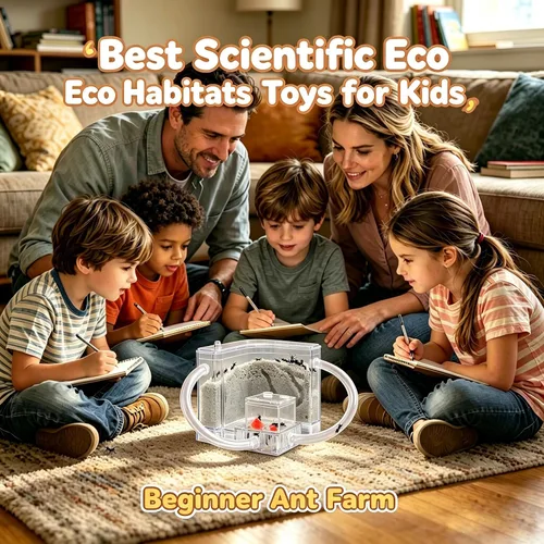 Miniatura 2 de EXBEPE Granja de Hormigas en Arena con Tubos Conectores, Hábitat Vivo de Hormigas, Kit de Ecosistema de Colonia en Terrario para Niños para Estudiar