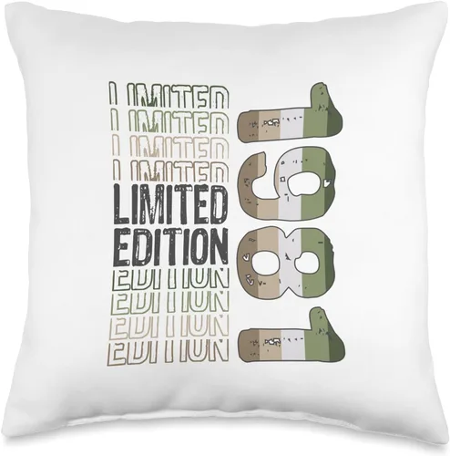 Limited Edition Vintage 1981 Retro Birthday Throw Pillow