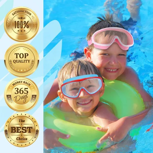 Miniatura 7 de EasYoung Paquete de 2 gafas de natación para niños, gafas de natación de visión amplia para niños de 3 a 15 años
