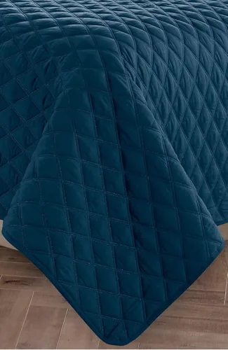 Miniatura 2 de Elegant Comfort Juego de colcha de lujo de 3 piezas con diseño de diamante acolchado con fundas de almohada, peso pesado para todas las estaciones