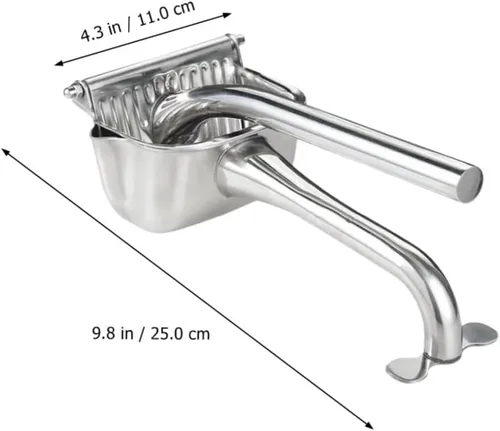 Miniatura 6 de Exprimidor manual de frutas de acero inoxidable, exprimidor de grado alimenticio para extracción de jugo, mango ergonómico, diseño que ahorra mano