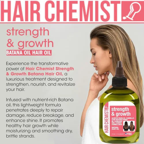 Miniatura 6 de Hair Chemist Strength & Growth Batana Oil - Juego de champú y acondicionador de 33.8 onzas y aceite para el cabello 7.1 onzas (juego de 3 piezas)