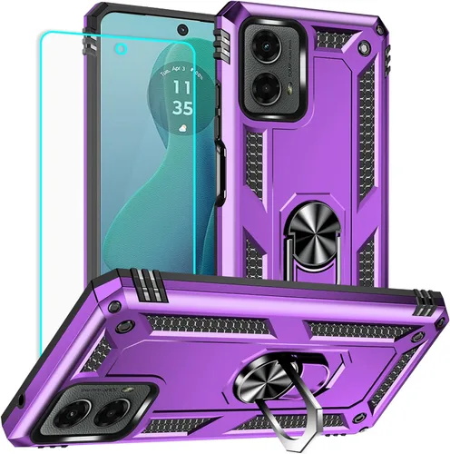 Miniatura 15 de Yiakeng Funda para Moto G Play 2023, Funda para Teléfono Moto G Play 2023 con protector de pantalla HD, fundas protectoras de grado militar con Moto