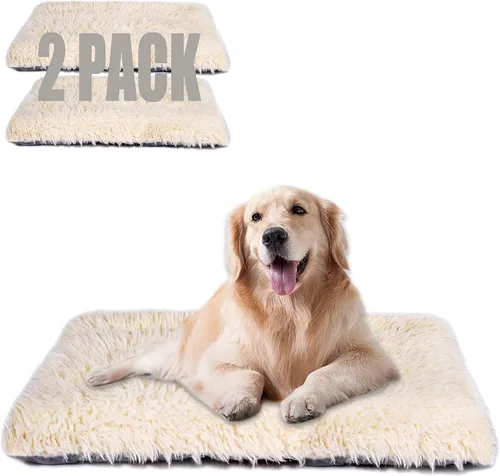 Miniatura 16 de Cama lavable a máquina, almohadilla de felpa de lujo para perros y gatos, tapete inferior antideslizante para perrera, camas peludas para razas