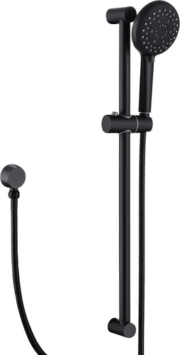 Barra deslizante de ducha de acero inoxidable 304 de 28 pulgadas con cabezal de ducha de mano ajustable y manguera de 59 pulgadas, ducha de mano de