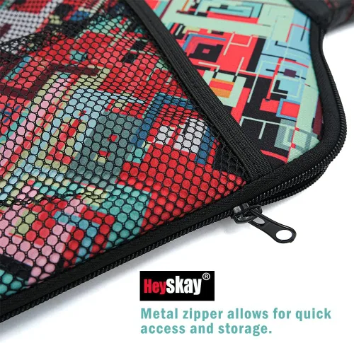 Miniatura 3 de HEYSKAY Pickleball Paddle Cover Pickleball Racket Sleeve Bag with Handle Strap Pickle-Ball Equipment Protective Paddle Sleeve with Mesh Pocket rojo
