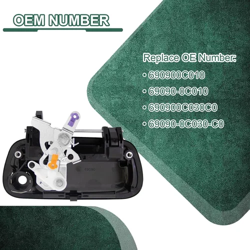 Miniatura 3 de Manija de puerta trasera para Toyota Tundra 2000-2006, manija de pestillo con orificio de cerradura que reemplaza # 69090-0C010 69090-0C030-C0