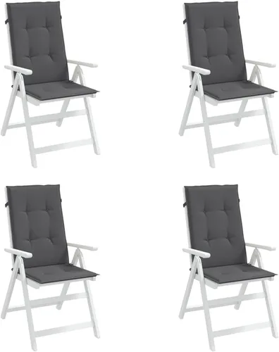 Miniatura 10 de Cojines para silla de jardín con respaldo alto, 2 piezas, color antracita, 47.2 x 19.7 x 1.2 pulgadas, cojines de tela para sillas de comedor