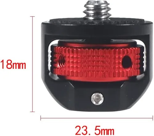 Miniatura 4 de Adaptador giratorio Cámara de 1/4 pulgadas 360° para bolsillo 2 FIMI Palm 2 trípode cabeza de bola jaula de brazo mágico Rig Soporte de luz flash