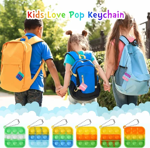 Miniatura 7 de Paquete de 30 mini llaveros para fiestas infantiles, regalos de fiesta de cumpleaños para niños de 4-8, 8-12 premios pequeños en el aula, regalos