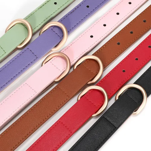 Miniatura 4 de WHIPPY Collar de cuero para perro pequeño y mediano, ajustable, suave, transpirable, de cuero, acolchado, con hebilla de aleación, resistente al