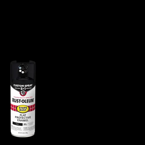 Miniatura 2 de Rust-Oleum 376855 - Pintura en aerosol antióxido personalizada 5 en 1, 12 onzas, color negro mate, (paquete de 1)