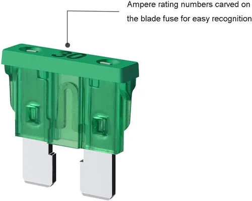 Miniatura 5 de SIM&NAT - Soporte de fusible de calibre 14 ATC/ATO, 10 paquetes de portafusibles de hoja automotriz en línea con 50 fusibles estándar