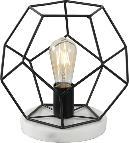 Miniatura 7 de JONATHAN Y Lámpara de mesa geométrica dorada de latón de 10 pulgadas, lámpara de escritorio de metal moderno de mediados de siglo para sala