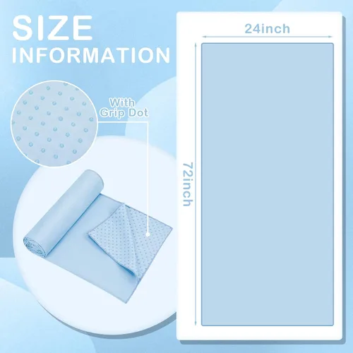 Miniatura 2 de Soulchen Paquete de 6 toallas de yoga caliente a granel con punto de agarre antideslizante de 72 x 24 pulgadas, tapete de yoga de microfibra suave