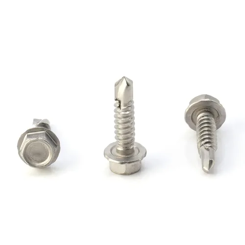 Miniatura 6 de THE CIMPLE CO Tornillo de cabeza hexagonal autorroscante/perforación, tamaño #14, 1 pulgada de longitud, acero inoxidable 410 con cabezal
