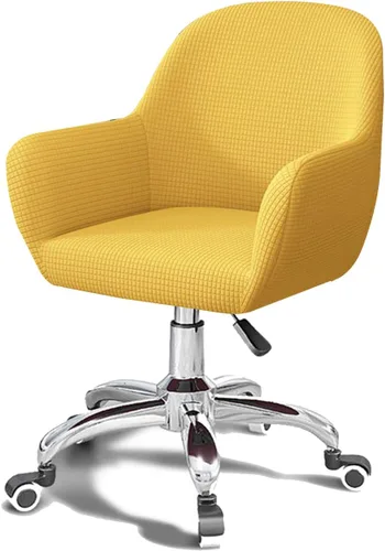 Miniatura 17 de Funda para silla de computadora de oficina, 2 piezas con brazos giratorios y respaldo curvado, funda para silla de comedor, estilo moderno