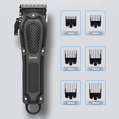 Miniatura 7 de KEMEI KM-1071 - Cortapelos para hombre, profesional, inalámbrica, con cable, para cortar y arreglar el cabello, recortadora de barba recargable