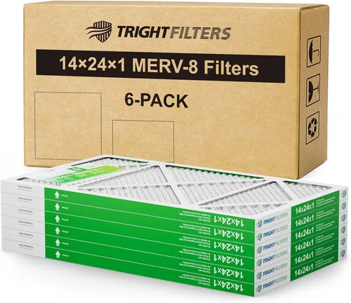 Miniatura 19 de TRIGHTFILTERS 12x12x1 Filtro de aire paquete de 6 unidades, duraderos filtros plisados MERV 8 para hogar HVAC CA y horno, filtro de aire compacto