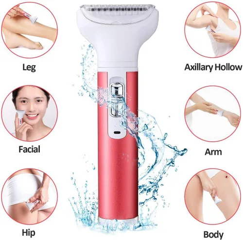 Miniatura 7 de Afeitadora eléctrica para mujer, depilación eléctrica recargable, carga USB, 5 en 1, afeitadora sin dolor para bikini, mujer, área, nariz, axila