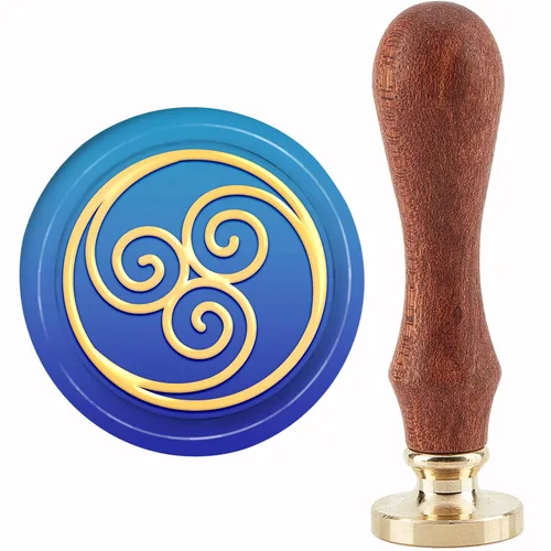 Miniatura 18 de CRASPIRE Juego de sellos de cera con diseño de luna, sol, nubes, latón, 0.98 pulgadas, extraíble, 1.181 in, con 1 mango de madera retro para bodas