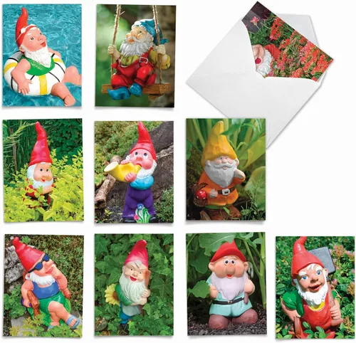 Miniatura 12 de The Best Card Company - 10 tarjetas de notas en blanco (4 x 5.12 pulgadas) - Divertidas tarjetas de fantasía mítica, en caja de saludos surtidos