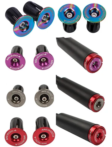 Miniatura 3 de 1 par de tapones de extremo de manillar de bicicleta de aluminio, tapas de extremo de barra con bloqueo expansivo para bicicleta de carretera
