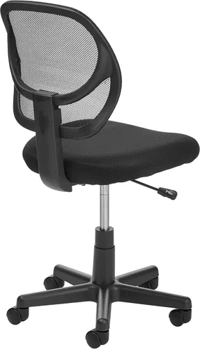 Miniatura 6 de Amazon Basics Silla de oficina con respaldo bajo, malla transpirable, altura ajustable, asiento acolchado, ruedas giratorias, soporte de espalda