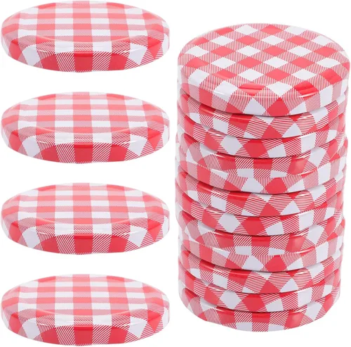 Kichvoe 40 tapas para tarros de mermelada de 2.83 pulgadas, tapas de rosca herméticas para tarros de conserva, almacenamiento de alimentos,